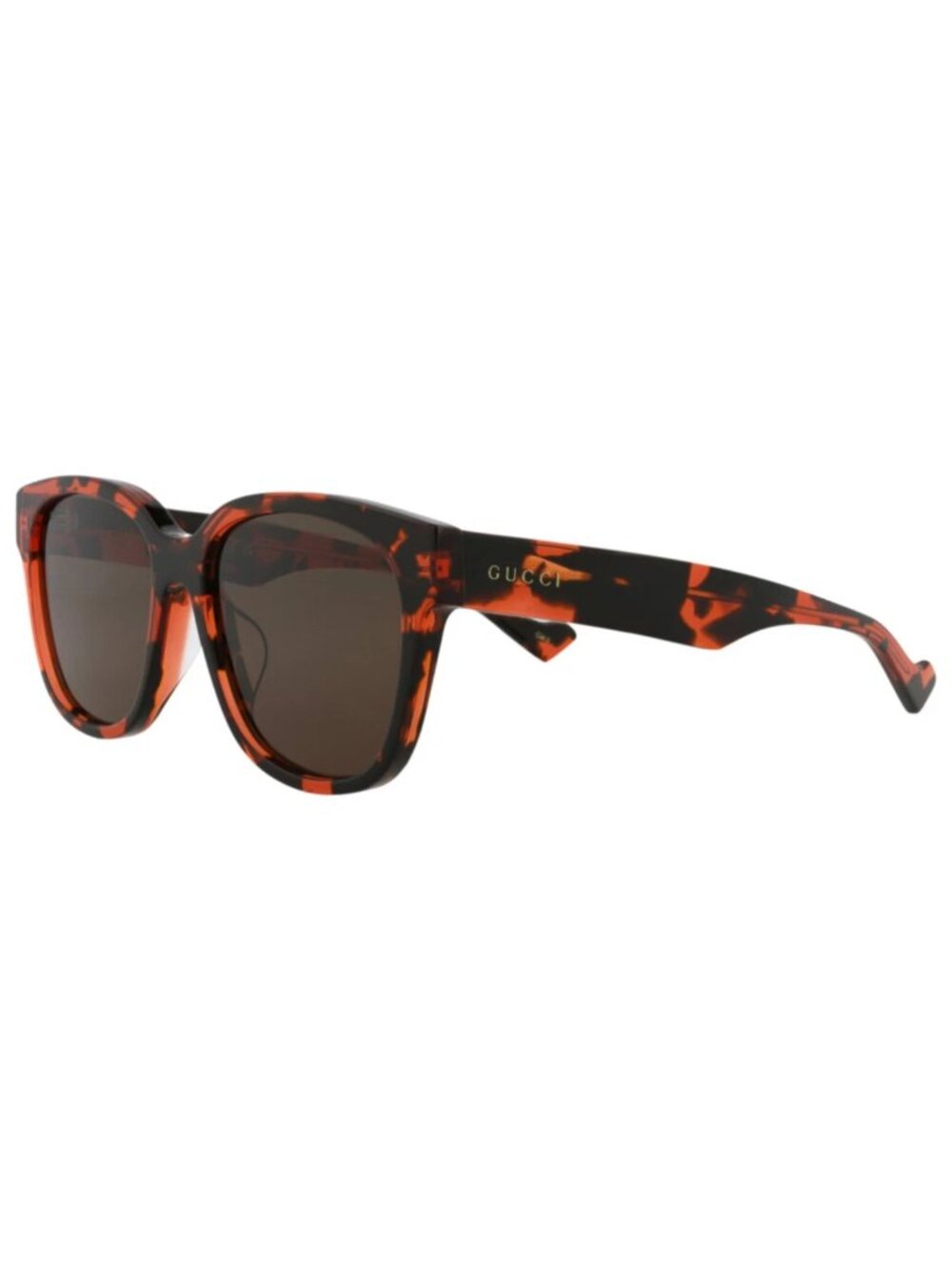 New Gucci Women's Sunglasses Square Rectangle Recycled Acetate Frame Mens Havana
